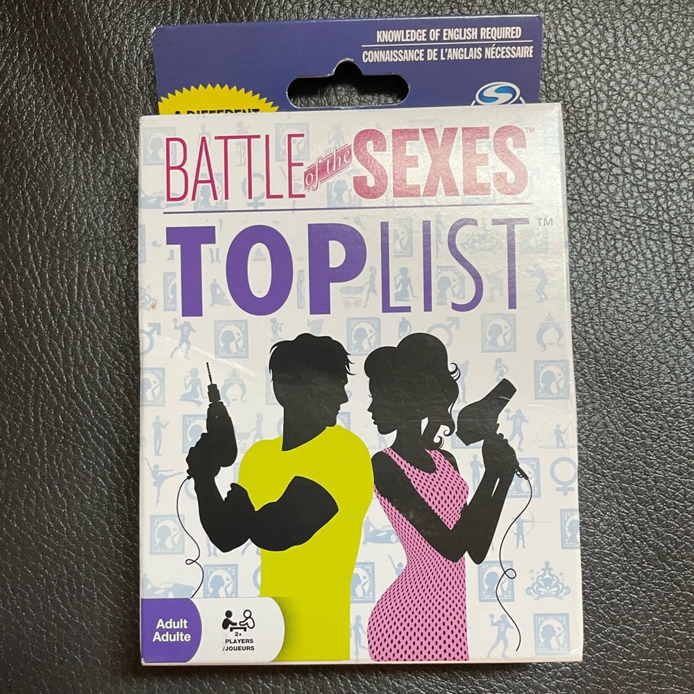 Battle of the Sexes Top List Card Game Fun Adult Card Game by Spin Master
